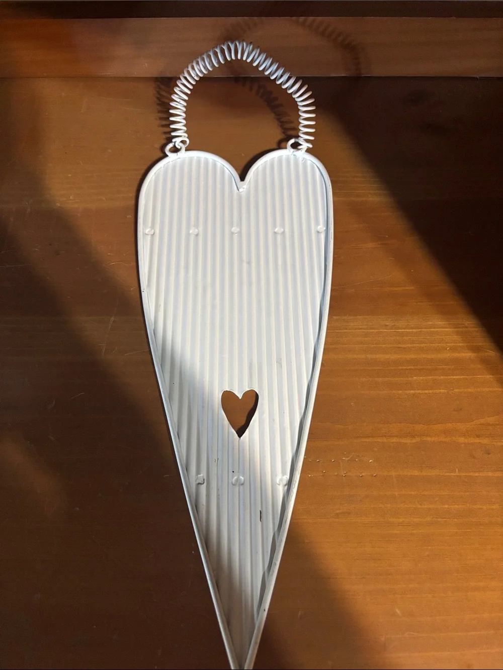 White Heart Wall Decor Sign with Inspirational Quote